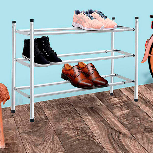 Zapatero de 3 niveles extensible y apilable